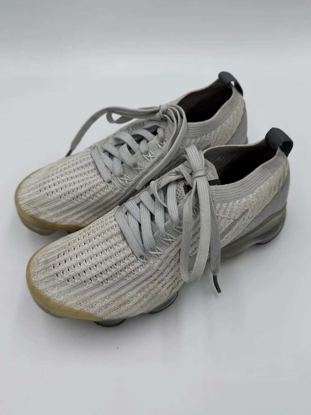 Nike Air Vapormax Flyknit 3 Silver Grey Women's Size 6 AJ6910-101 Running Shoe